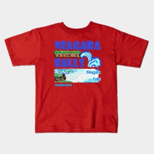 niagara falls, oil painting Kids T-Shirt